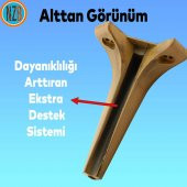 Mobilya Kanepe Çekyat Sehpa TV Ünitesi Koltuk Ayağı 19 cm Koyu Kahverengi Baza Ayak thumbnail 4