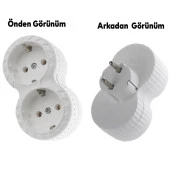 Golyat 2 Li Topraklı Çoklu Grup Priz Çoğaltma İkili Fiş Piriz thumbnail 2