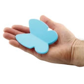 Kelebek Çocuk Bebek Genç Odası Çekmece Dolap Kapak Kulpu Kulbu Plastik Mat Mavi Kulp 32 Mm thumbnail 4