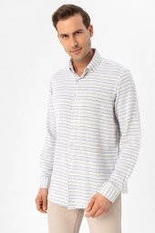 Köşeli Manşet Slimfit Düz Gömlek thumbnail 3