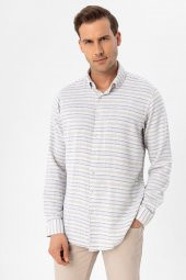 Köşeli Manşet Slimfit Düz Gömlek thumbnail 5