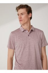 Polo Yaka Armürlü Koyu Bordo Erkek T-shirt Ts1014000272 - 3