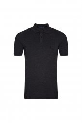 Polo Yaka Armürlü Siyah Erkek T-shirt Ts1014000267 thumbnail 4