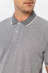 Polo Yaka Regular Kalıp Armürlü Tişört - 10