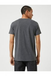 Basic Tişört Bisiklet Yaka Kısa Kollu Pamuklu thumbnail 4