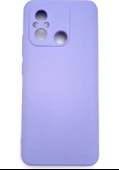 Xiaomi Redmi 12C Ruber Case Yumuşak Slikon Kılıf Lila - 1
