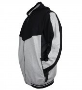 Erkek Büyük Beden Kapşonlu Eşofman Takımı Gri-Siyah - 3