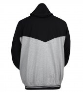 Erkek Büyük Beden Kapşonlu Eşofman Takımı Gri-Siyah - 4