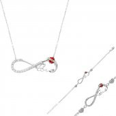 Gümüş Uğur Böcekli Sonsuzluk Love Set - 1