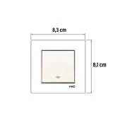 Viko Karre Krem Deviatör - Permütatör - Ara Vavien Çerçeveli thumbnail 2