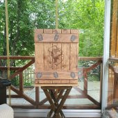 Veraart El Yapımı Whiskey Bar  Ahşap İçki Viski Dolabı - 4