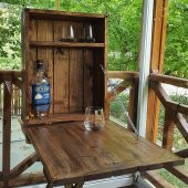 Veraart El Yapımı Whiskey Bar  Ahşap İçki Viski Dolabı - 6