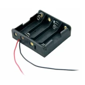 Ayt Pil Yuvası Yan Yana AA Pil İçin 4 Lü Yaylı .Kablolu - 2