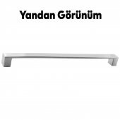 Düz Mobilya Mutfak Dolabı Çekmece Dolap Kapak Kulpu Kulbu Krom 224 mm Metal Kulp - 5