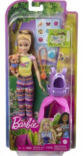 Barbie nin Kız Kardeşleri Kampa Gidiyor Oyun Seti HDF70 Sarışın Barbie Bebek - 2