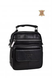 Elatae Ççs Çok Gözlü Hakiki Deri Erkek Çantası Siyah 31438 thumbnail 1