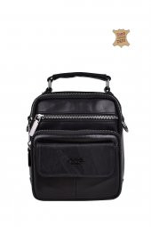 Elatae Ççs Çok Gözlü Hakiki Deri Erkek Çantası Siyah 31438 thumbnail 3