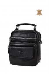 Elatae Ççs Çok Gözlü Hakiki Deri Erkek Çantası Siyah 31438 thumbnail 5