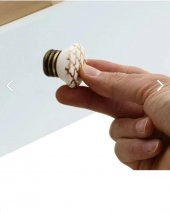 Porselen Düğme Mobilya Çekmece Dolap Kapak Kulpu Kulbu Beyaz Antik Sarı thumbnail 7