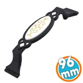 Mobilya Mutfak Dolabı Çekmece Dolap Kapak Kulpu Kulbu Siyah 96 mm Metal Kulp - 2
