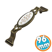 Mobilya Mutfak Dolabı Çekmece Dolap Kapak Kulpu Kulbu Antik Sarı 96 mm Metal Kulp thumbnail 2