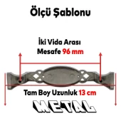 Mobilya Mutfak Dolabı Çekmece Dolap Kapak Kulpu Kulbu Antik Sarı 96 mm Metal Kulp thumbnail 3