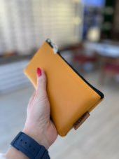 Sarı Özel Tasarım Fermuarlı Gözlük Kılıfı - Çanta - 2