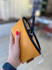 Sarı Özel Tasarım Fermuarlı Gözlük Kılıfı - Çanta - 3