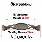 Mobilya Mutfak Dolabı Çekmece Dolap Kapak Kulpu Kulbu Antik Bakır 96 mm Metal Kulp - 3