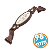 Mobilya Mutfak Dolabı Çekmece Dolap Kapak Kulpu Kulbu Antik Bakır 96 mm Metal Kulp - 1