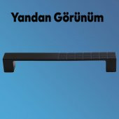 Mobilya Mutfak Dolabı Çekmece Dolap Kapak Kulpu Kulbu Siyah 128 mm Metal Kulp thumbnail 5