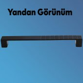 Mobilya Mutfak Dolabı Çekmece Dolap Kapak Kulpu Kulbu Siyah 160 mm Metal Kulp - 5