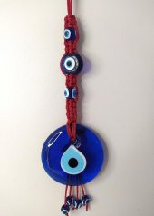 Cam Nazar Kötü Göz Kovucu Hand Made Ağaç Duvar Dekorasyonu Makrome Nazarlık Duvar Ağaç Ev Süsü - 2