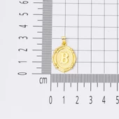 14 Ayar İtalyan B Harfi Altın Kolye Ucu thumbnail 5