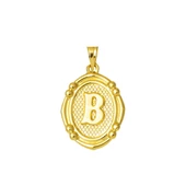 14 Ayar İtalyan B Harfi Altın Kolye Ucu thumbnail 1