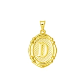 14 Ayar İtalyan D Harfi Altın Kolye Ucu thumbnail 1