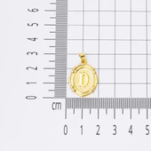 14 Ayar İtalyan D Harfi Altın Kolye Ucu thumbnail 5