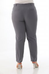 Kadın Büyük Beden Normal Bel Kumaş Pantolon - 11
