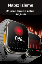 Fuchsia Watch Ultra8 Max Bluetooth Arama NFC 2.1 inç 49mm Akıllı Saat - 3