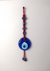Cam Nazar Kötü Göz Kovucu Hand Made Ağaç Duvar Dekorasyonu Makrome Nazarlık Duvar Ağaç Ev Süsü - 1