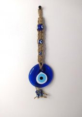 Cam Nazar Kötü Göz Kovucu Hand Made Ağaç Duvar Dekorasyonu Hasır Nazarlık Duvar Ağaç Ev Süsü - 1