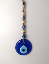 Cam Nazar Kötü Göz Kovucu Hand Made Ağaç Duvar Dekorasyonu Hasır Nazarlık Duvar Ağaç Ev Süsü - 1