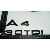 Audi A4 30 TDi Parlak Siyah ABS 3M 3D Bagaj Yazı Logo Orjinal Ürün - 3