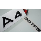 Audi A4 30 TFSi Parlak Siyah ABS 3M 3D Bagaj Yazı Logo Orjinal Ürün thumbnail 1