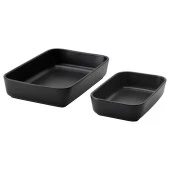 IKEA Lyckad Fırın Servis Kabı - 2 adet - Koyu Gri - 1