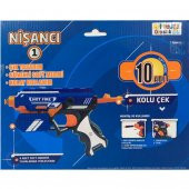 Nişancı Sünger Mermili 20m Menzilli Nerf Silahı Oyuncak Tabanca 20cm Yumuşak Mermili Nörf Silah - 2