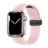 Apple Watch 44mm Kordon Magnetli Ayarlanır Silikon Kordon - 8