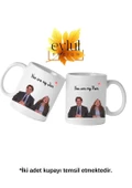 The Office Jim-Pam İkili Porselen Sevgili Baskılı Kupa Bardak-Sevgililer Günü Hediyesi-2Adet - 1