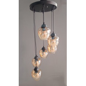 6 LI GLOB GOLD AÇIK CAM SARKIT AVİZE - 2