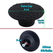 Elegans Çekmece Dolap Dolabı Kapak Kulpu Kulpları Kulbu Plastik Mat Siyah Kulp Mobilya Mutfak thumbnail 2